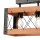 Deckenleuchte Rustikal eckig L: 33 cm 2x E27 Holz Metall