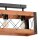 Deckenleuchte Holz Metall Rustikal L: 53 cm Schwarz 3x E27