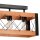 Deckenlampe Rustikal Holz Metall 4x E27 63 cm lang Schwarz