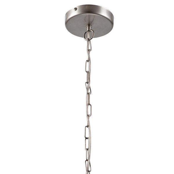 Kronleuchter Metall Rustikal Ø 42 cm 3-armig E27 in Silber