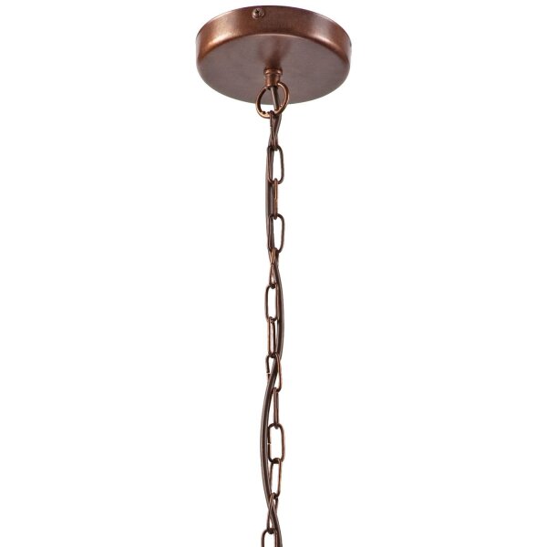 Kronleuchter Rustikal Metall Ø 45 cm 5-flammig E27 Braun