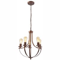 Kronleuchter Rustikal Metall &Oslash; 45 cm 5-flammig E27 Braun