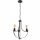 Kronleuchter Schwarz Metall Ø 42 cm 3-flammig E27 Rustikal