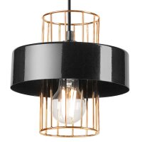 Hängelampe Metall Schwarz Gold Ø 20 cm E27...