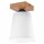 Deckenlampe Weiß Ø 15 cm H: 21 cm klein Stoff Holz Modern