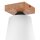 Deckenlampe Weiß Ø 15 cm H: 21 cm klein Stoff Holz Modern