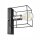 Wandlampe Schwarz Chrom Würfel Metall Draht für E27 B: 13 cm
