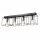 Deckenleuchte Schwarz Chrom Metall 61 cm lang 4-flammig E27