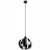Hängelampe Schwarz E27 Ø 28 cm Metall Retro...