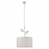 Hängelampe Stoff Metall in Silber E27 Ø 35 cm...