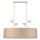 Hängelampe Stoff Metall B: 89 cm in Gold 2-flammig E27