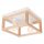 Deckenleuchte Holz Metall B: 30 cm eckig Natur Weiß 2x E27