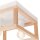 Deckenleuchte Holz Metall B: 30 cm eckig Natur Weiß 2x E27