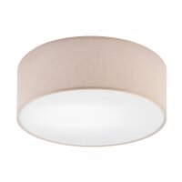 Deckenleuchte rund &Oslash; 35 cm Stoff Modern Beige blendarm E27
