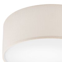 Deckenleuchte Stoff Ø 35 cm rund Creme blendarm...