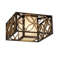 Eckige Deckenleuchte Eisen Stoff Vintage Wohnzimmer