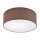 Deckenlampe rund Ø 35 cm Modern Stoff blendarm Braun für E27