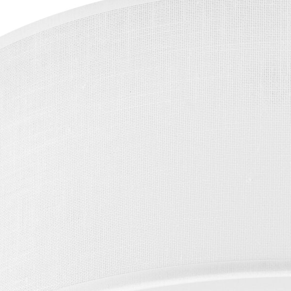 Deckenlampe Weiß Ø 35 cm rund flach Stoff blendarm E27