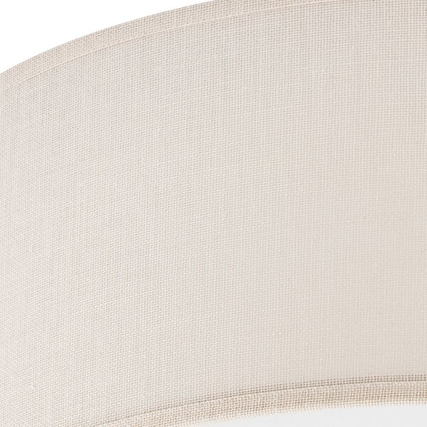 Deckenlampe rund Ø 45 cm Modern Stoffschirm Creme 2x E27