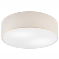 Deckenlampe rund Ø 45 cm Modern Stoffschirm Creme...
