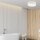 Deckenlampe rund Ø 45 cm Modern Stoffschirm Creme 2x E27
