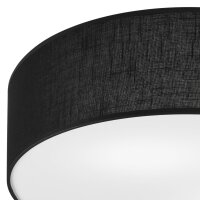 Deckenlampe Schwarz Ø 45 cm rund flach blendarm 2x...