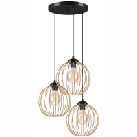 Hängelampe Schwarz Braungold Ø 50 cm Metall...