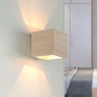 Holzlampe GEO Up Down B:10cm quadratisch G9