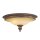 Rustikale Deckenlampe Glas Metall Bronze E27 &Oslash;44,5 cm
