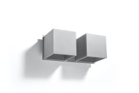 Aluminium Wandleuchte Grau eckig Up Down 2x G9 GEO