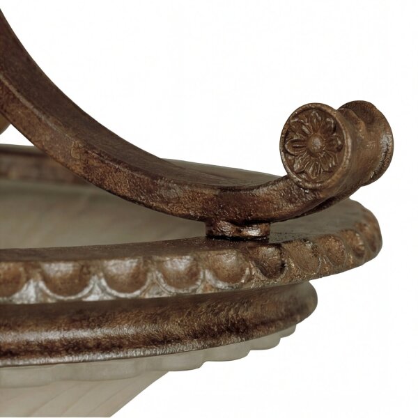 Deckenleuchte Rustikal Glas Metall Bronze E27 Ø48 cm