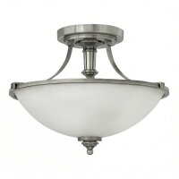 Runde Deckenleuchte Glas Schirm Ø31cm 3x E27 LESLANE