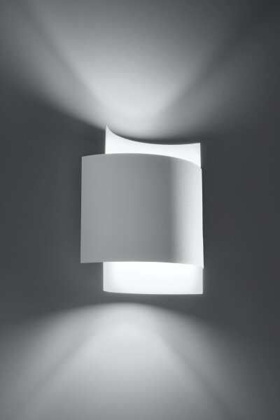 Wandleuchte innen Up Down Metall Weiß H: 23 cm G9