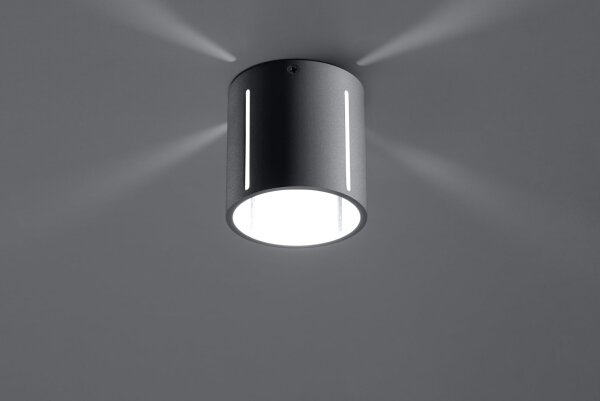 Spot Lampe Metall klein Ø 10 cm Grau Modern flach G9