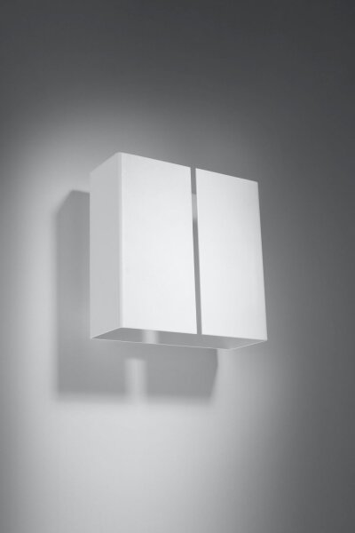 Wandlampe Weiß Metall eckig Up Down 2x G9 dekorativ