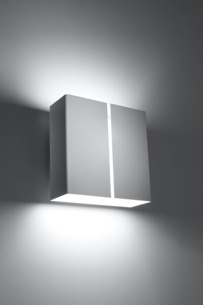 Wandlampe Weiß Metall eckig Up Down 2x G9 dekorativ