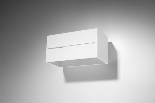 Weiße Wandleuchte Aluminium eckig B:20cm 2x G9 stylisch