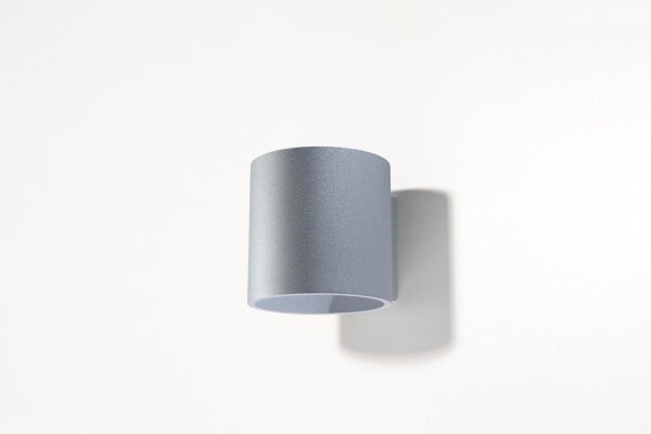 Moderne runde Wandleuchte RODA grau