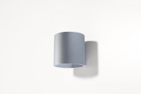 Moderne runde Wandleuchte RODA grau