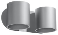 Graue Wandleuchte Aluminium Modern Up Down 2x G9
