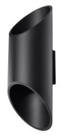 Schwarze Wandleuchte Up &amp; Down Spot &Oslash;10cm H:30cm
