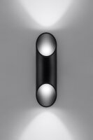 Schwarze Wandleuchte Up & Down Spot Ø10cm H:30cm