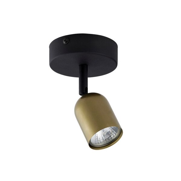 Verstellbarer Deckenspot Schwarz Gold Metall stilvoll