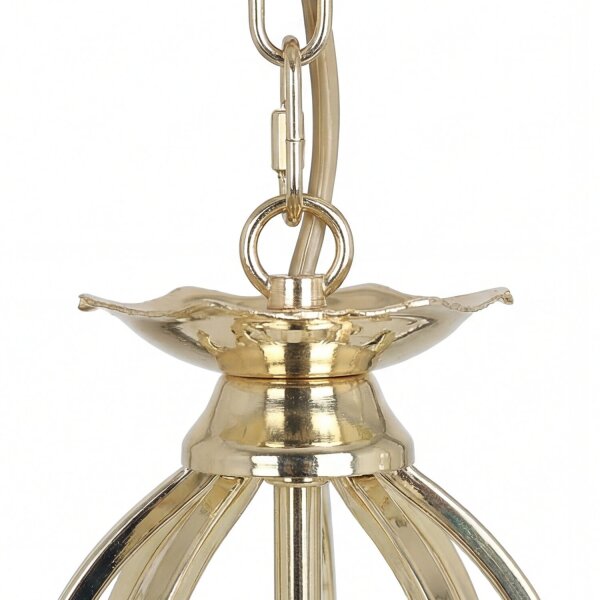 Premium Kronleuchter Messing Metall Glas E14 Ø48 cm