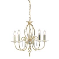 Premium Kronleuchter Messing Metall Glas E14 &Oslash;48 cm