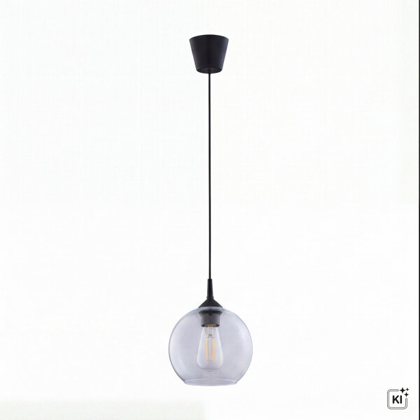 Pendelleuchte Ø 18 cm E27 Glas Kugel verstellbar