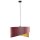 H&auml;ngelampe Stoff Rosa Gold 3x E27 &Oslash; 50 cm Samt Optik