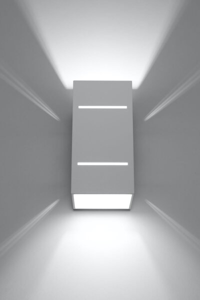 Up Down Wandlampe ARRIA Weiß Aluminium eckig G9 Flur