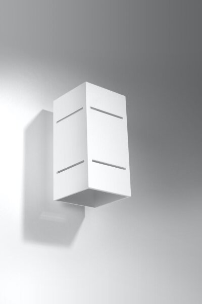 Up Down Wandlampe ARRIA Weiß Aluminium eckig G9 Flur