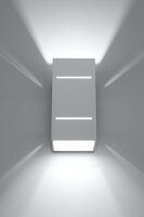 Up Down Wandlampe ARRIA Weiß Aluminium eckig G9 Flur